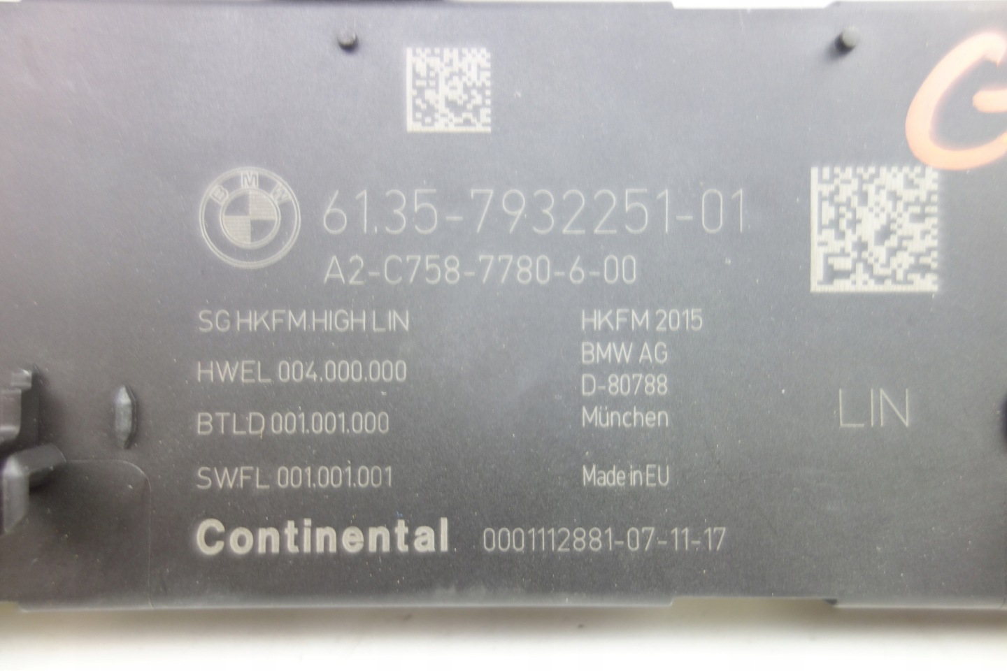 module control unit bonnet BMW X5 G05 X6 G06 7932251