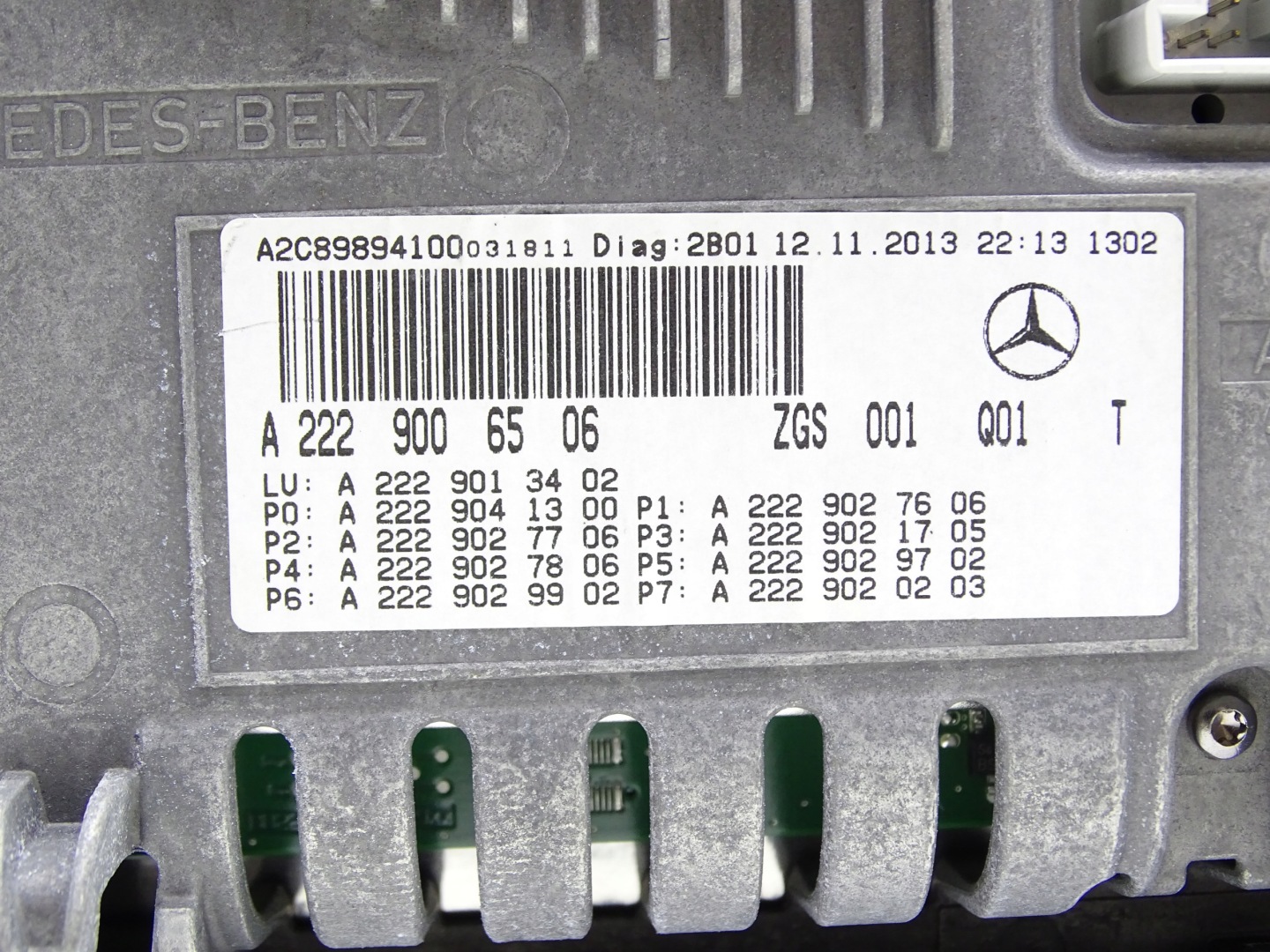 dials EKRAN DISPLAY MERCEDES S W222 A2229006506
