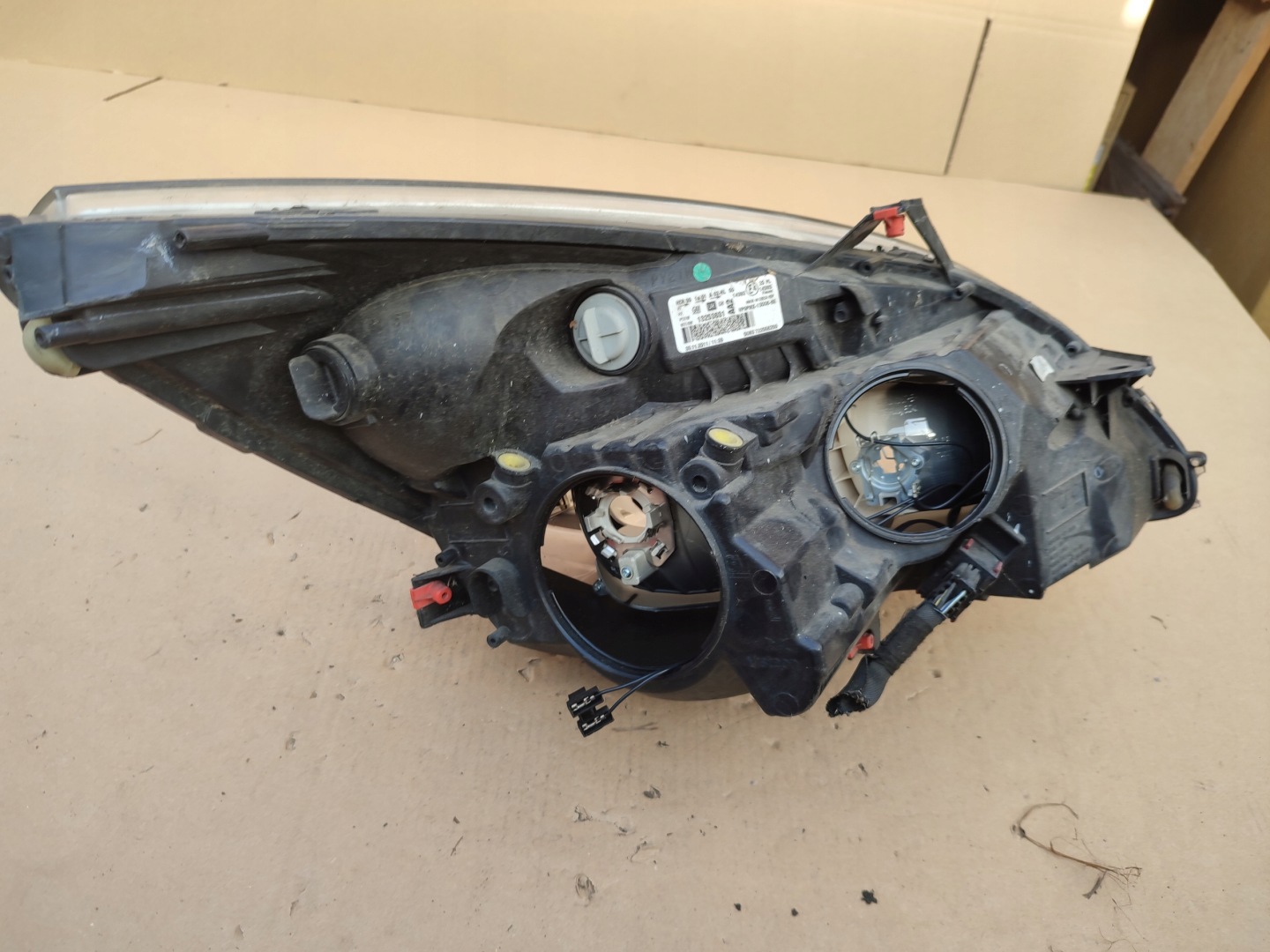 REFLEKTOR light left front left front OPEL MERIVA B ANGIELSKA 13253631