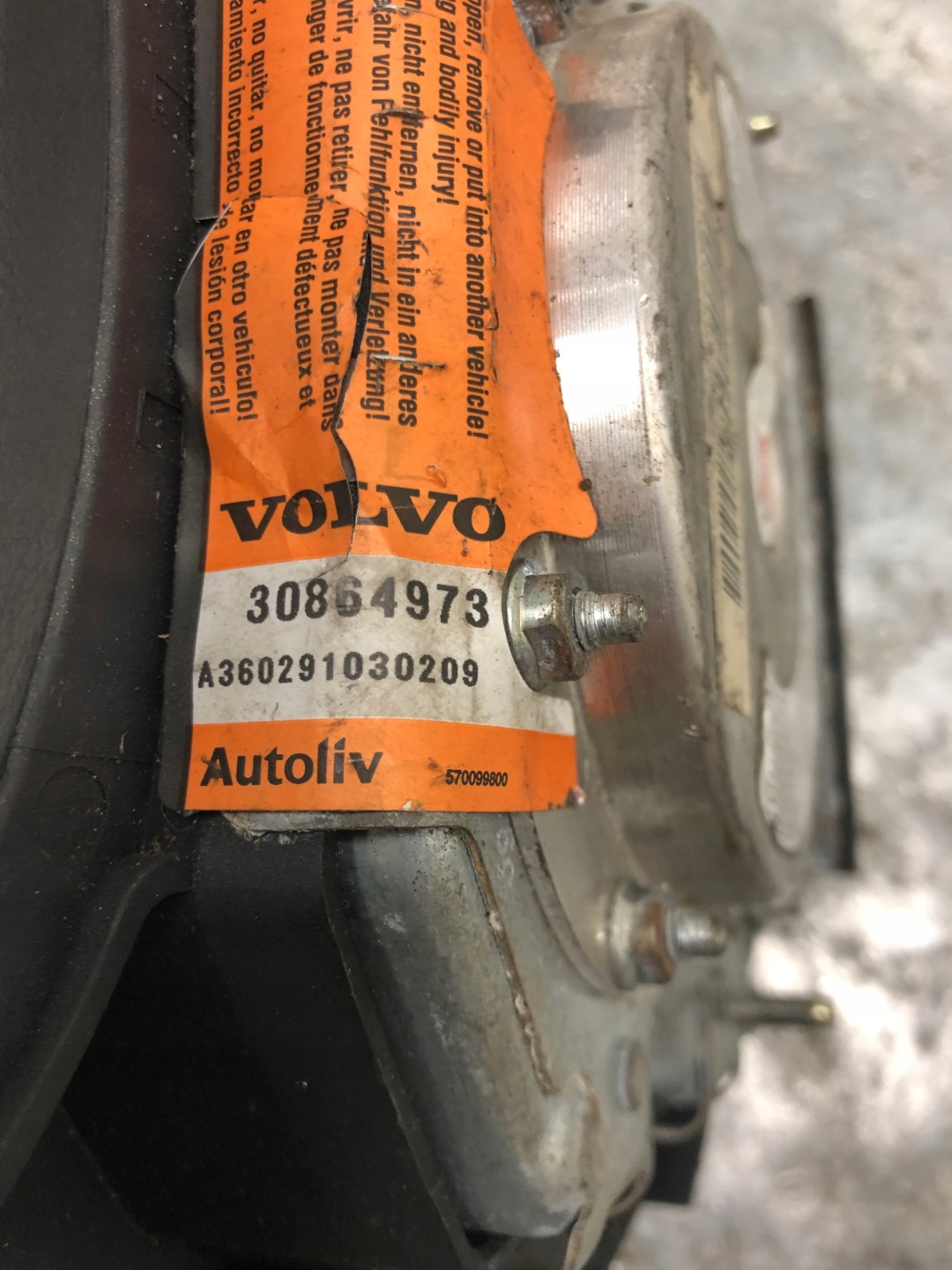 airbag airbag driver´s VOLVO V40 30864973