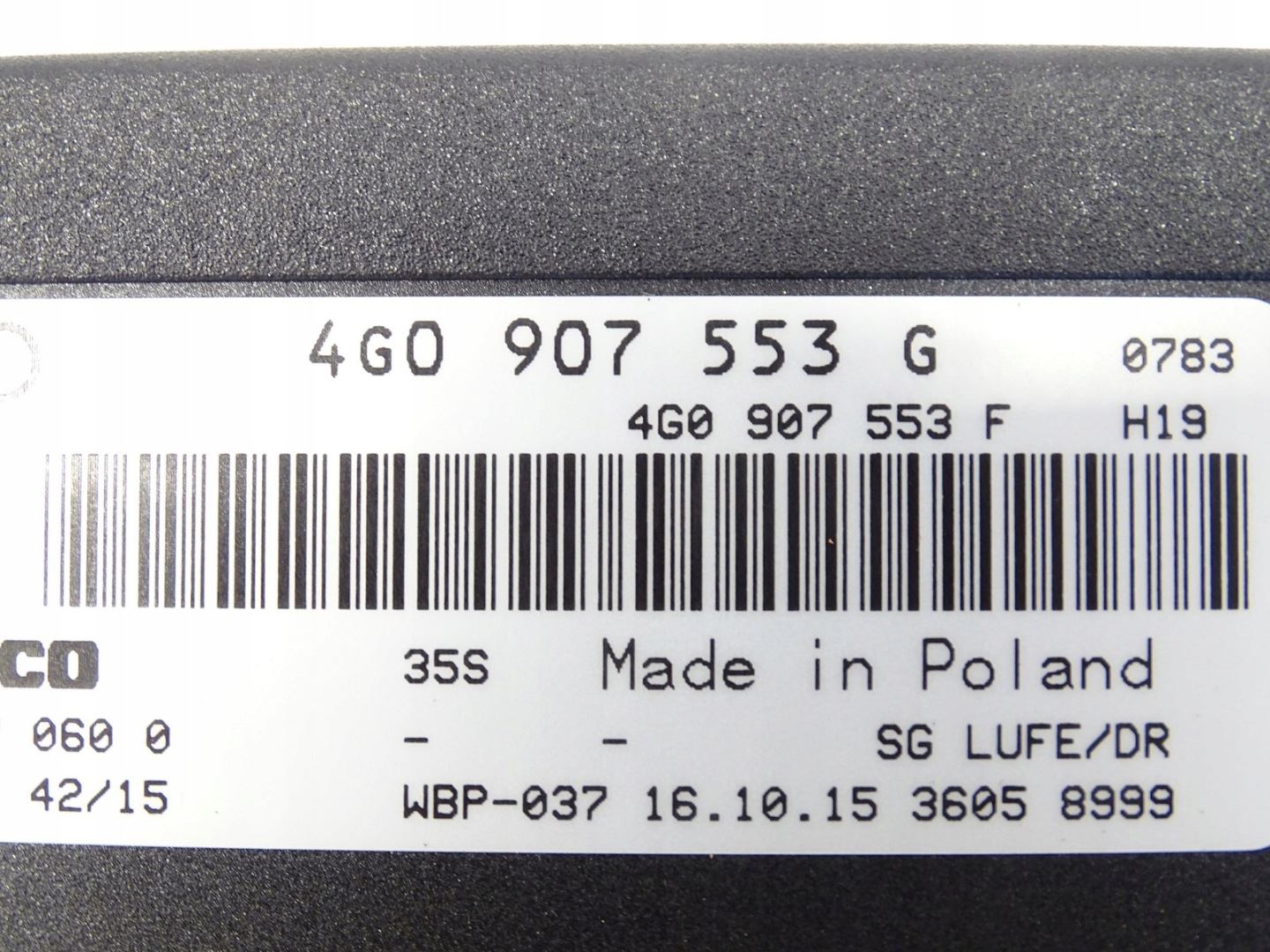 module control unit springing AUDI A6 C7 A7 4G 4G0907553G