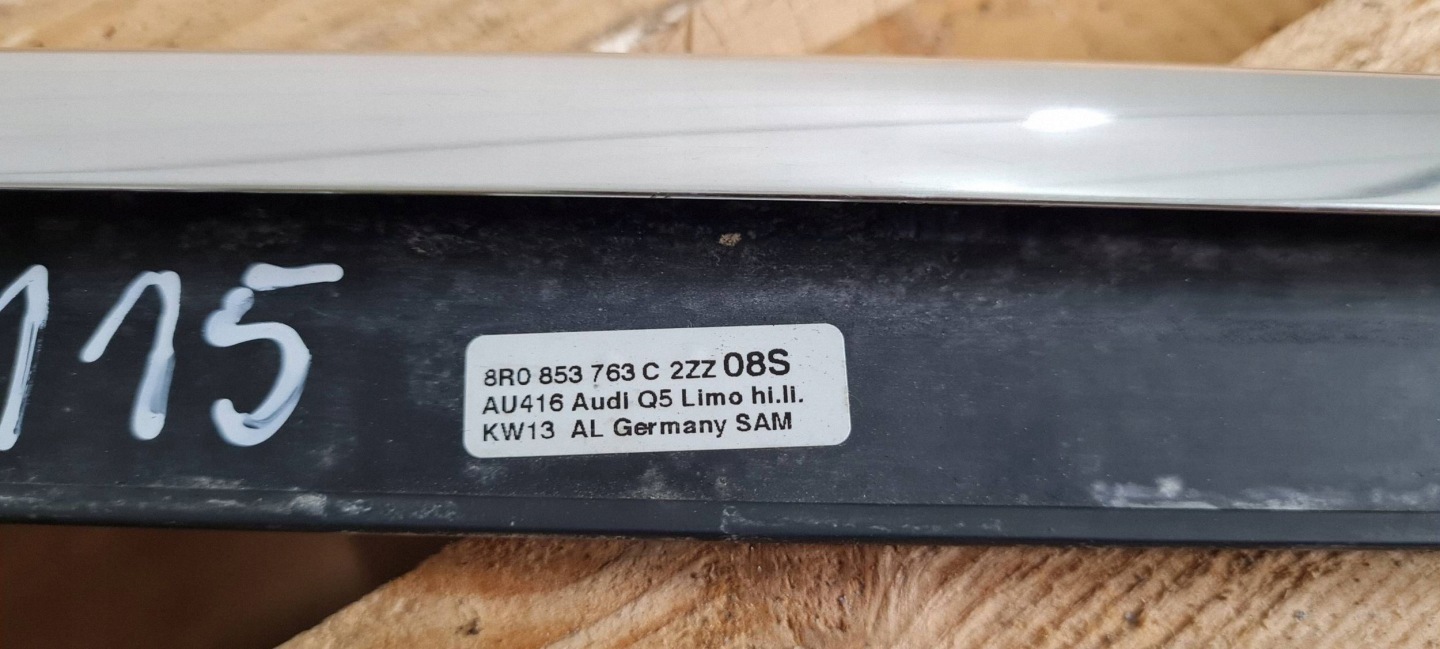 Q5 8R SQ5 moulding windows dust left left rear part CHROM 8R0853763C