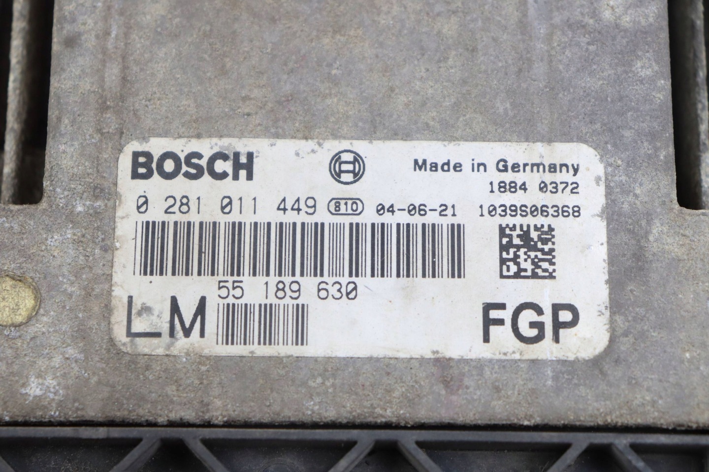 OPEL VECTRA C computer Centralina Motore 1.9 CDTI 55189630 0281011449