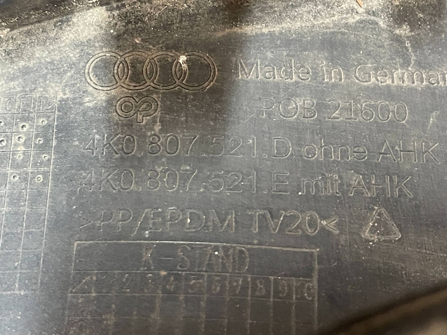 bumper rear rear part AUDI A6 C8 4K 18- 4K9807511