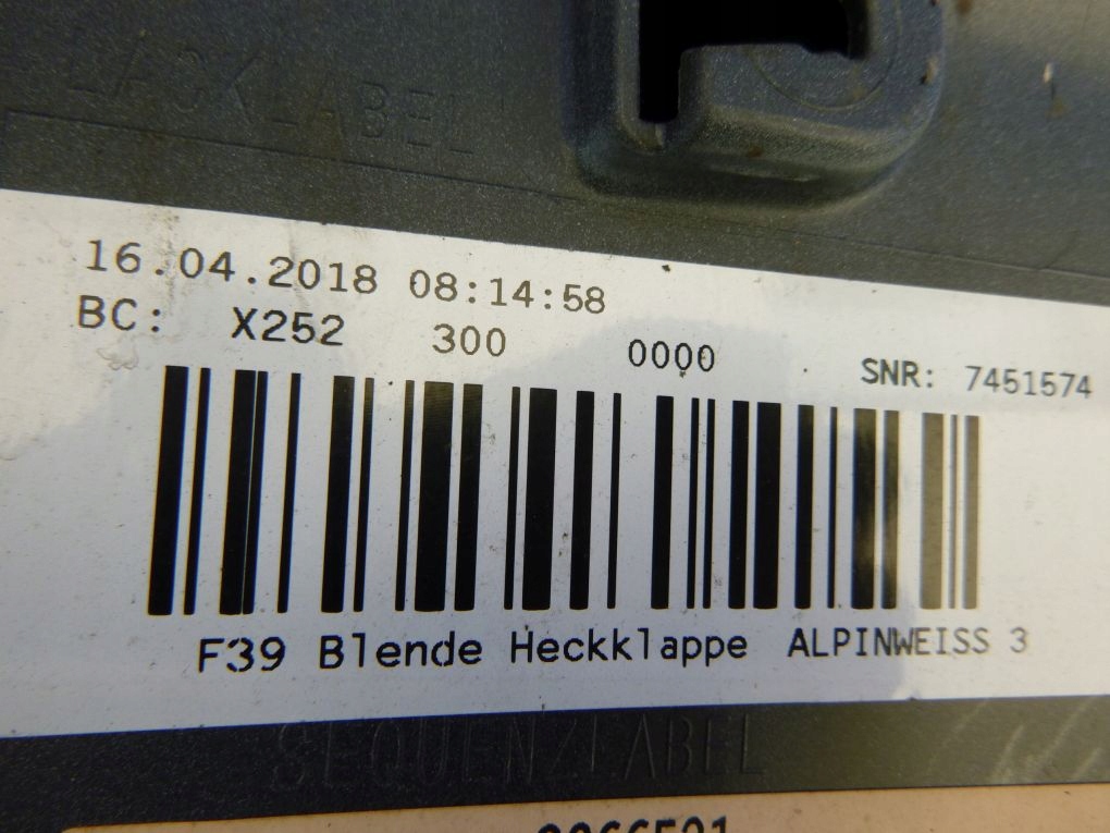 BMW X2 F39 COUVERTURE ARRIÈRE DU CAPOT