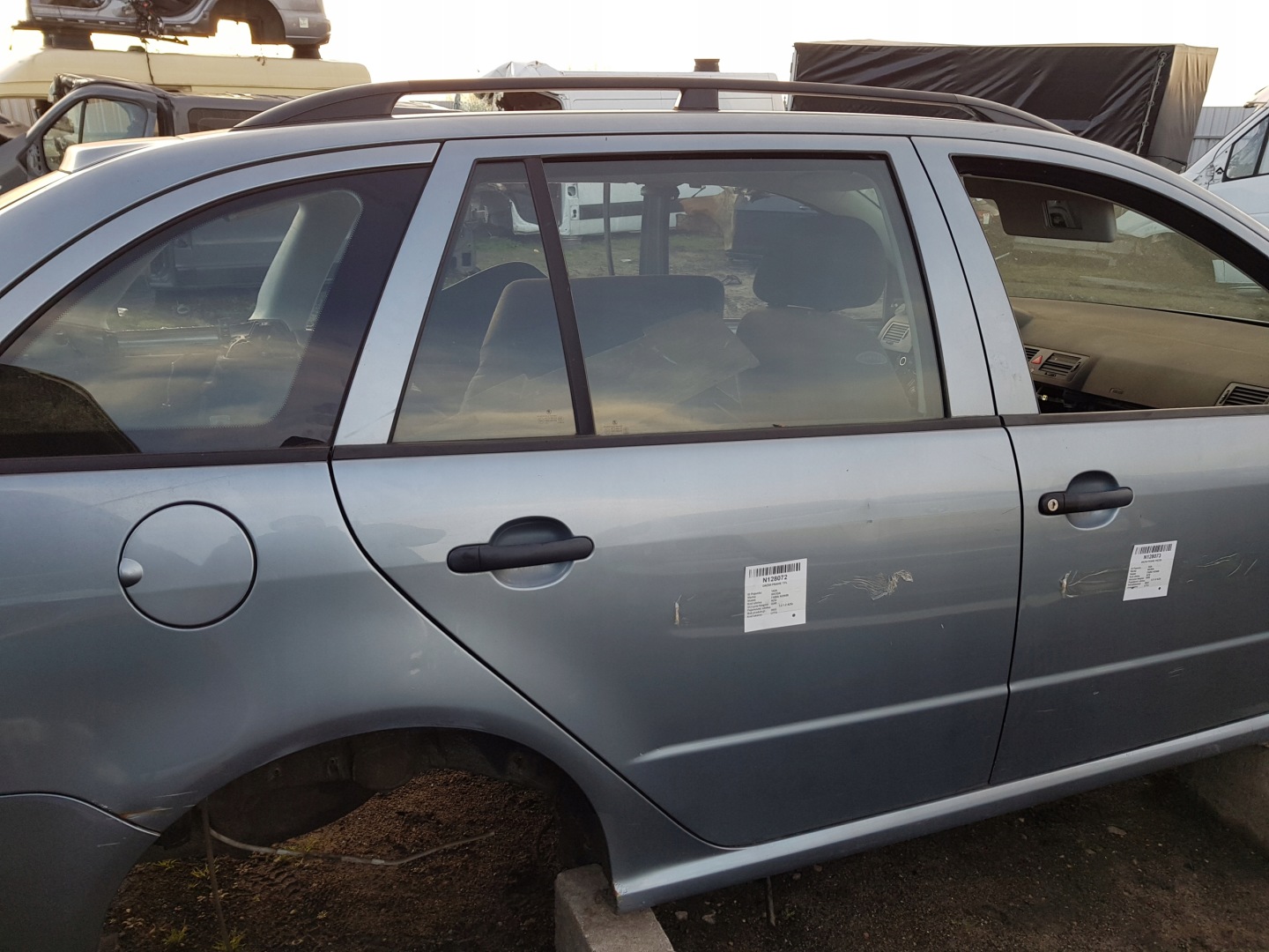 Tür rechts heck LF7U SKODA FABIA KOMBI
