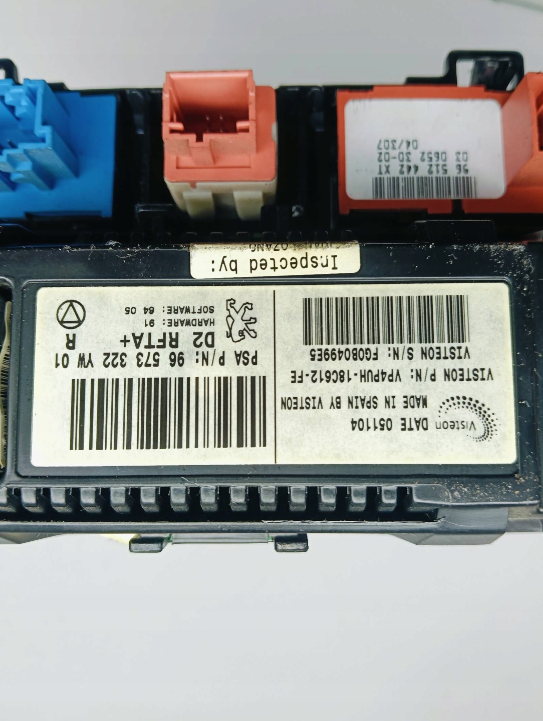 Panel switch air conditioning devices Peugeot 407 2.0 HDI 96573322