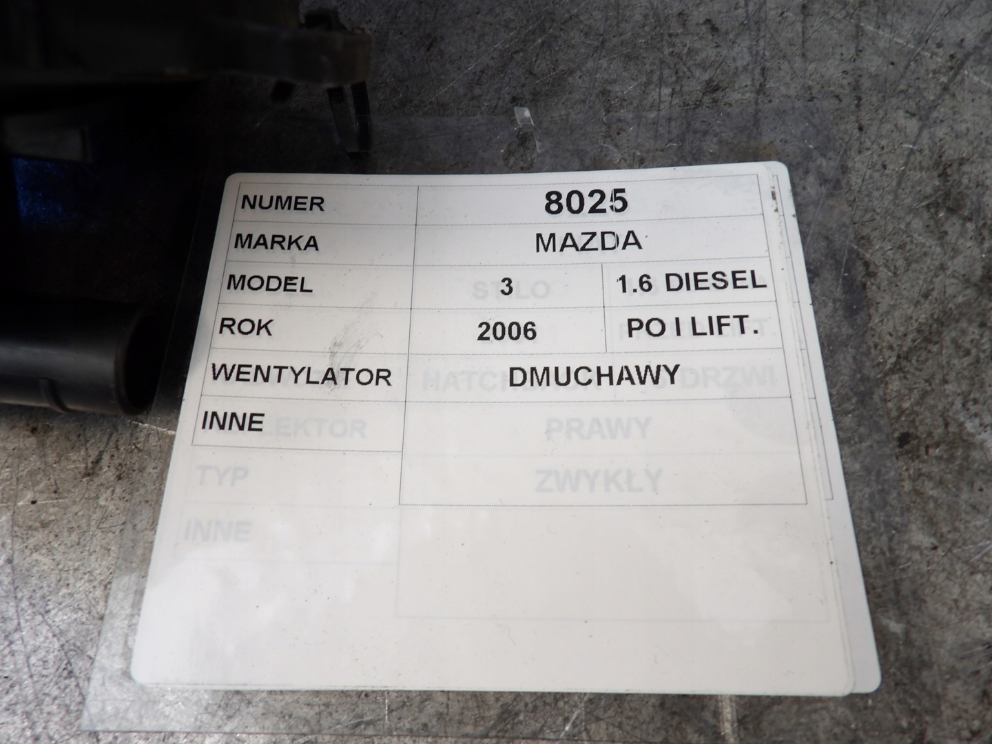 Mazda 3 Lüfter heizung 894000-0 HB111 BN7N02