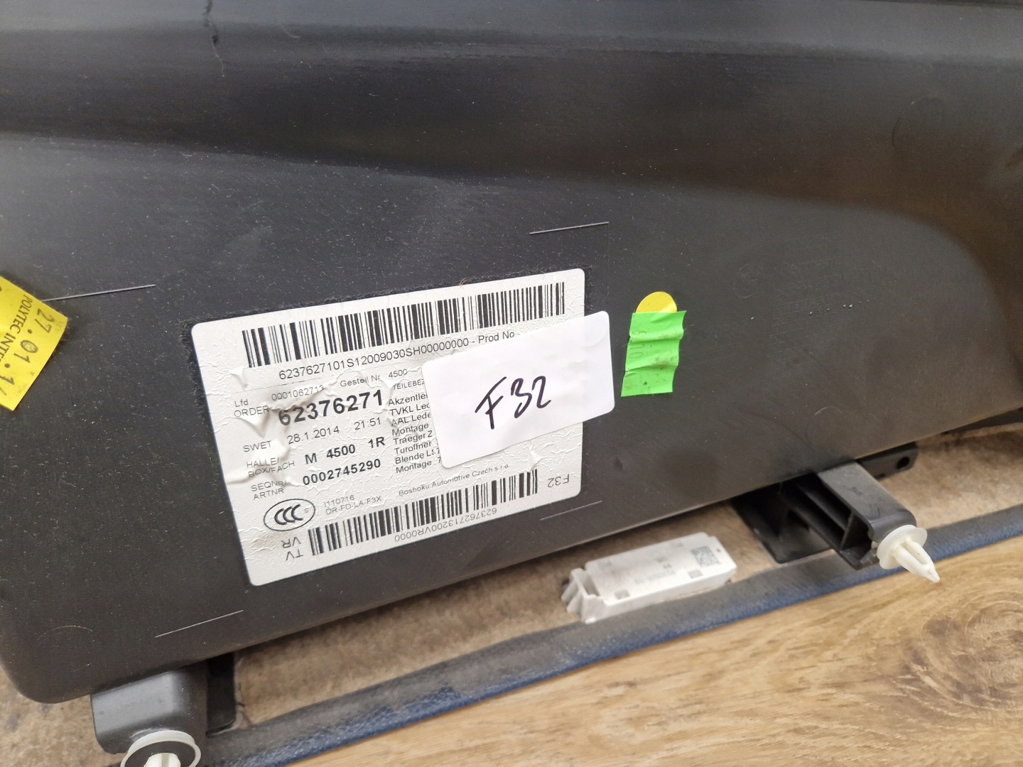 BMW F32 F33 right side front upholstery front PANEL door black leather
