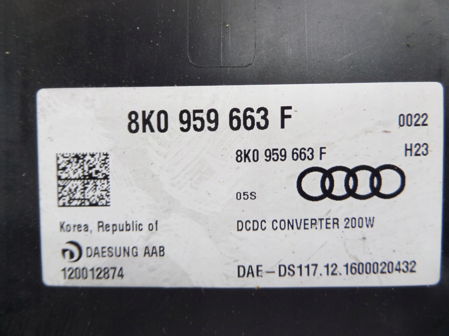 AUDI RS6 C7 4G STABILIZATOR di tensione 8K0959663F