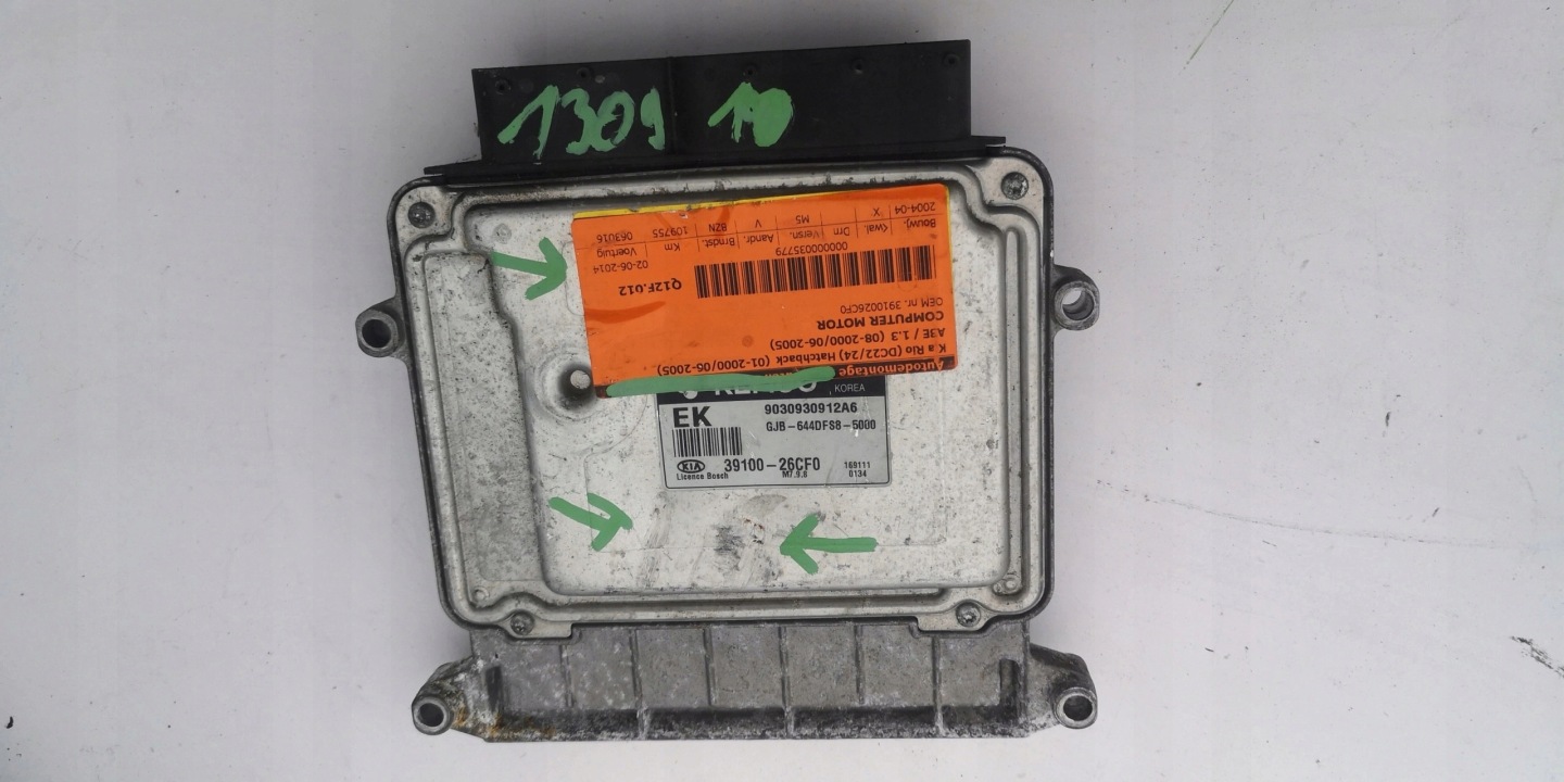 KIA RIO 1.3B 16V 39100-26CF0 9030930912A6 computer