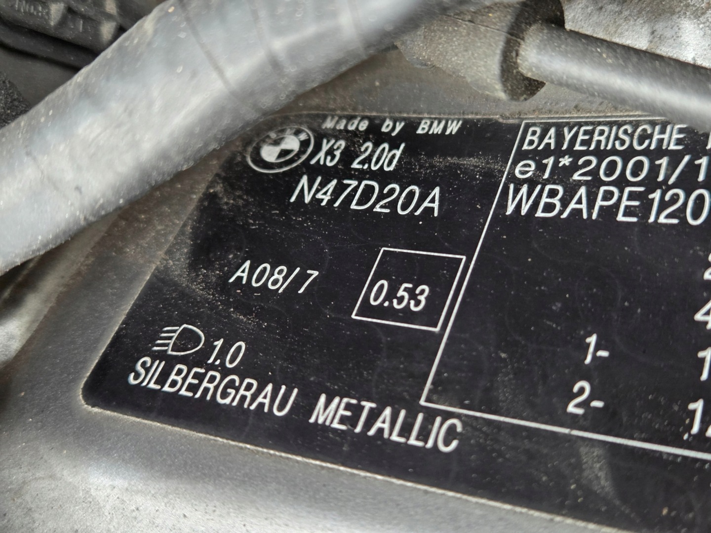 moulding threshold left BMW X3 E83 M PAKIET SILBERGRAU