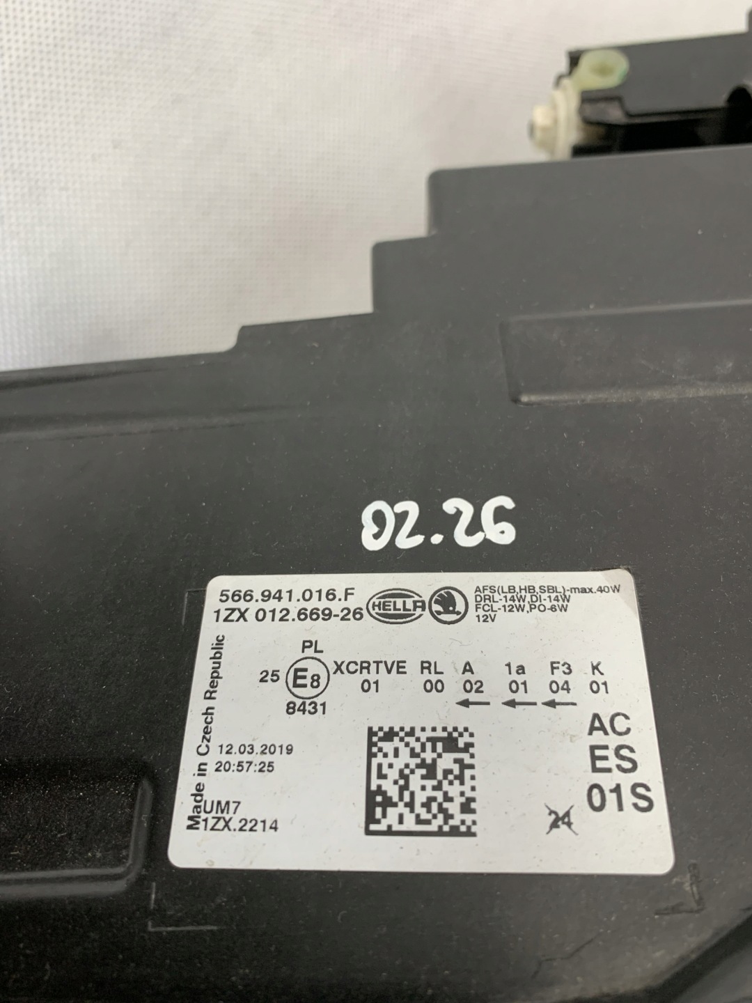 light front right Reflektor Skoda Kodiaq 17-21 Full Led 566941016F 02.26