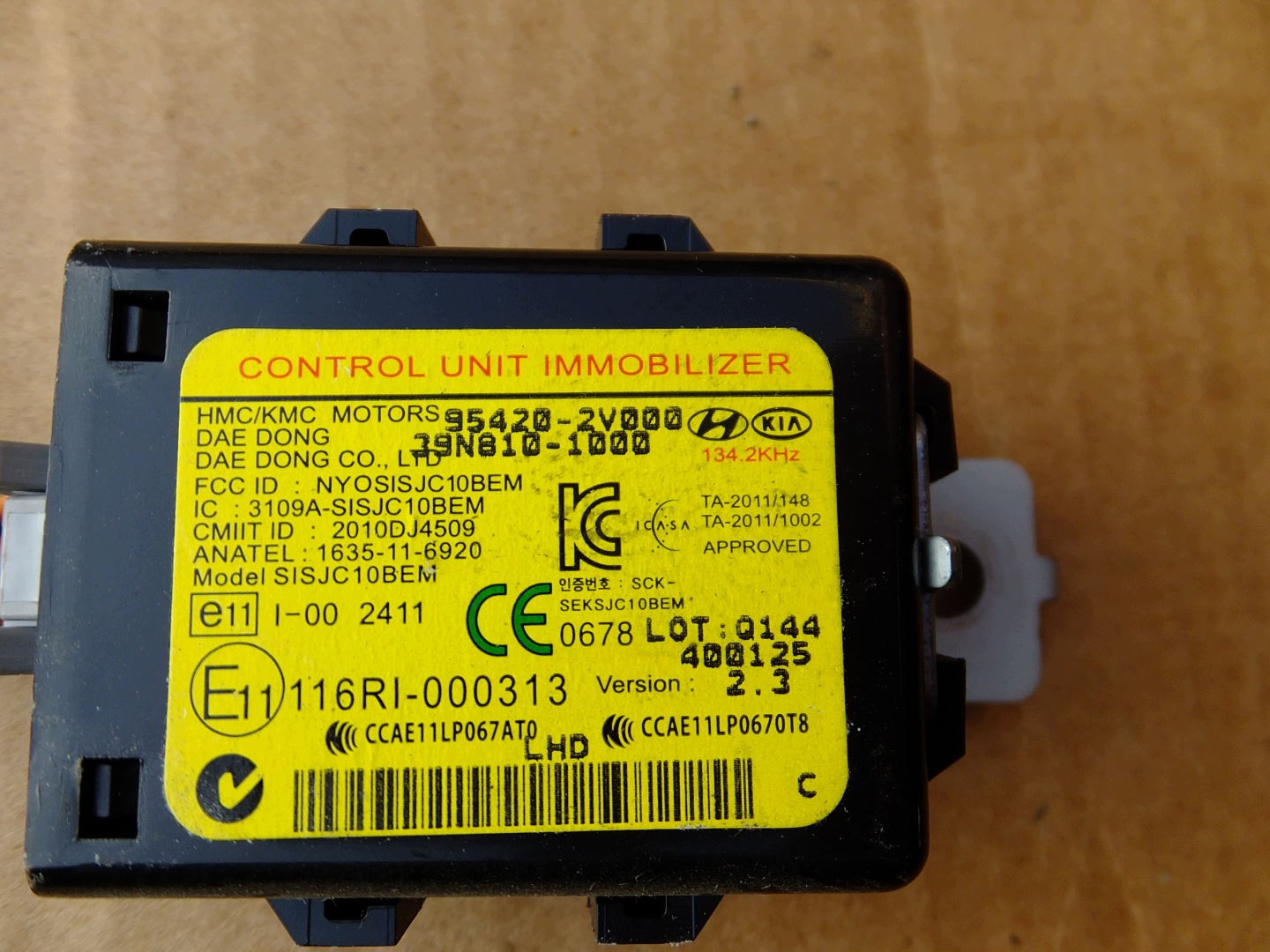modulo immo hyundai ix20 95420-2V000