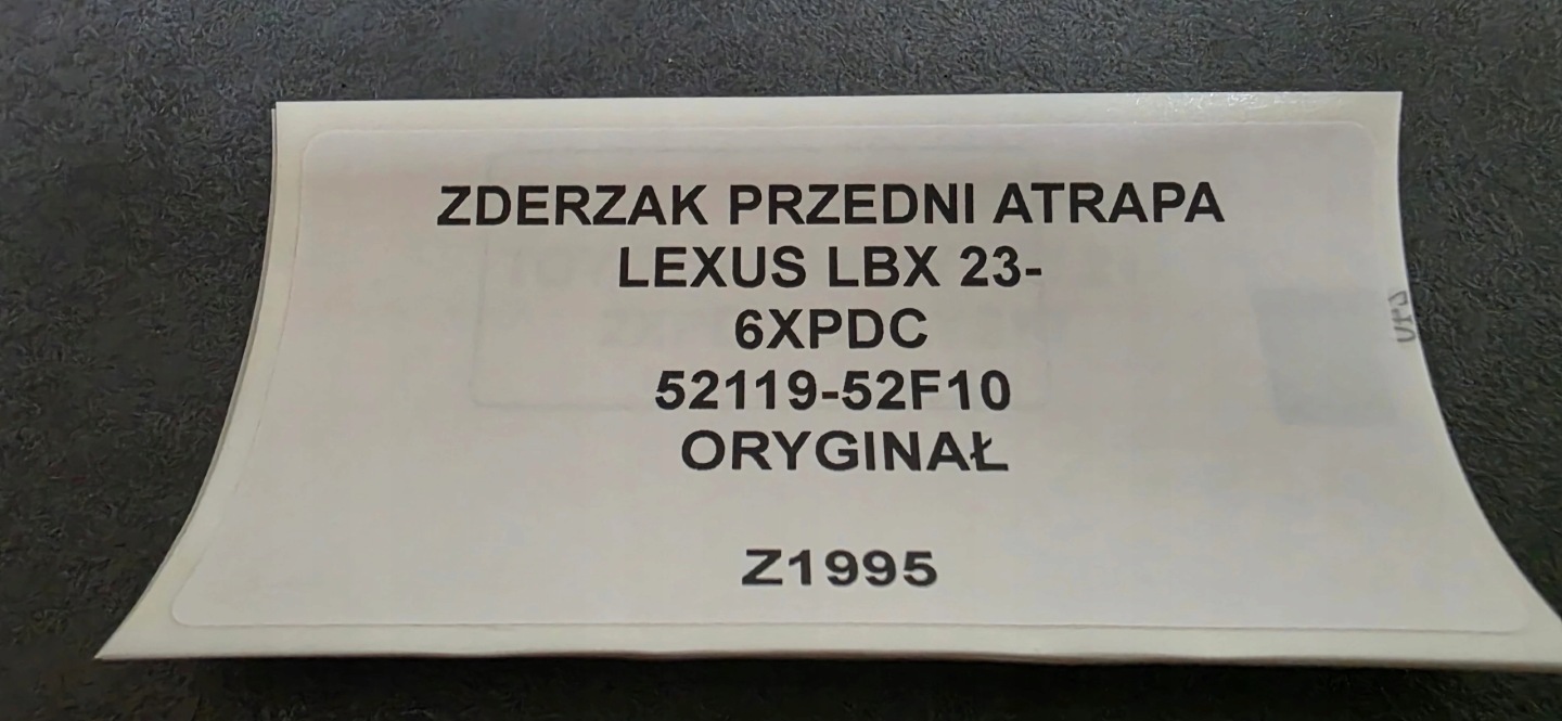 front bumper grille LEXUS LBX 23- 6XPDC original 52119-52F10