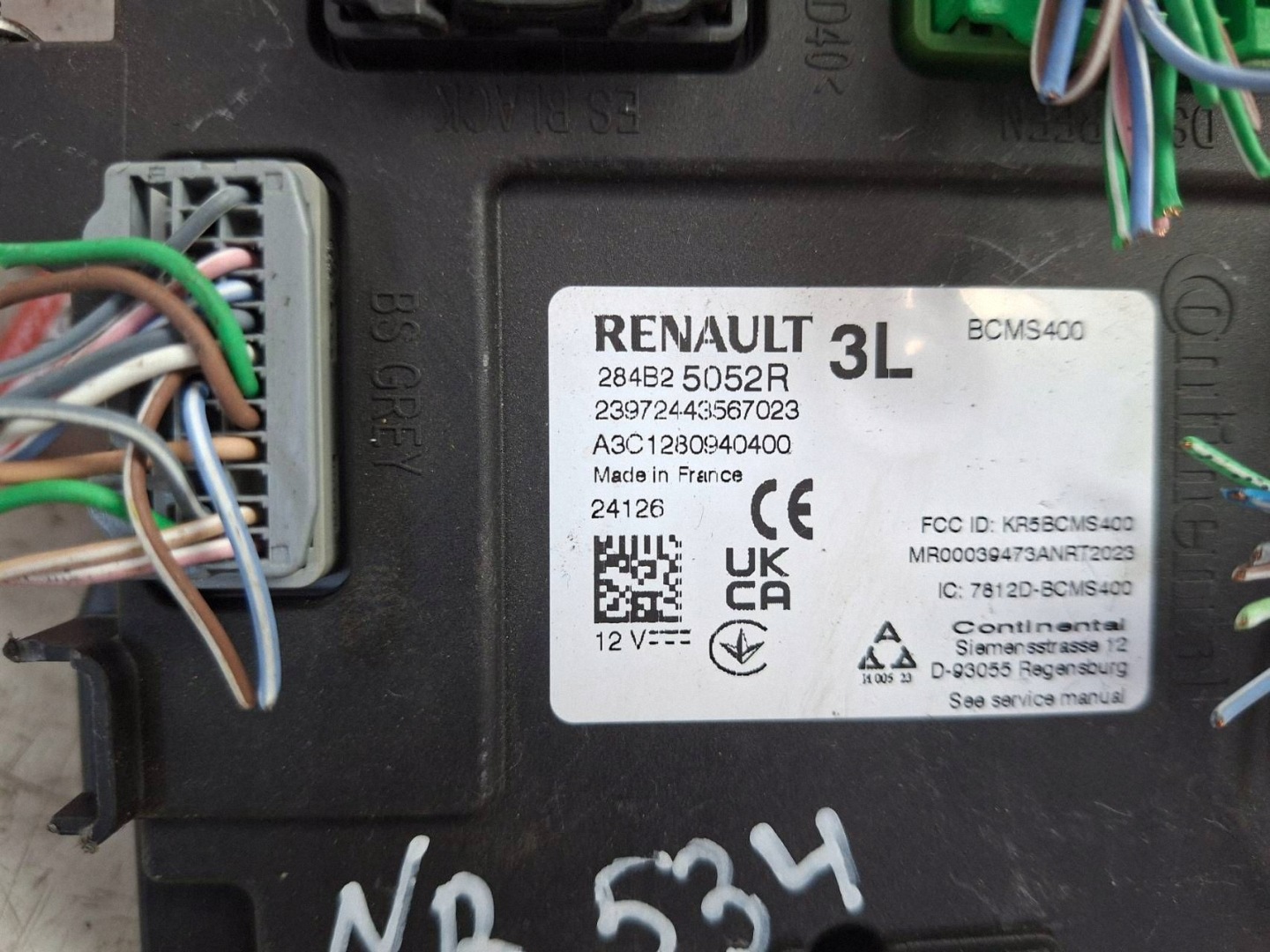 module control unit KOMFORTU BCM 284B25052R A3C1280940400 RENAULT
