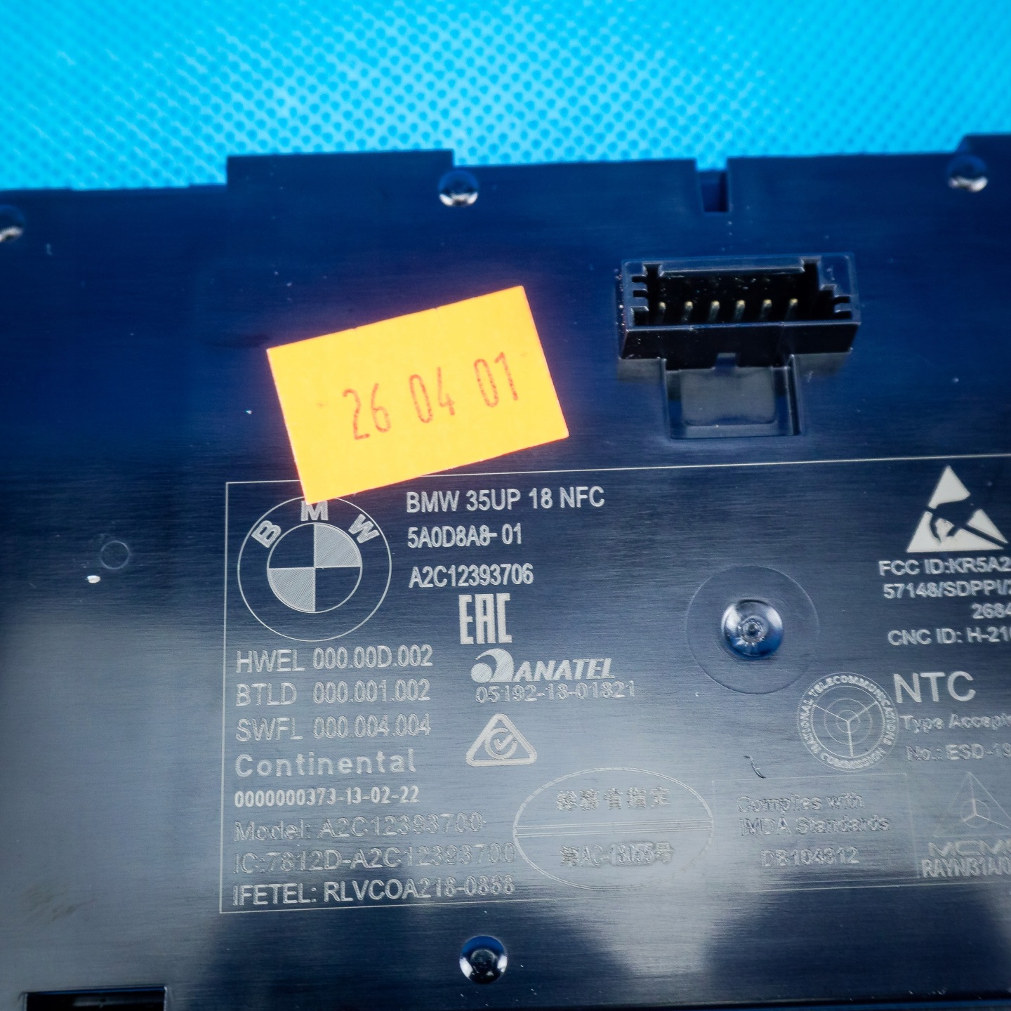 module player control unit NFC BMW 3 G20 4 G22 G26 61355A0D8A8 5A0D8A8 44km