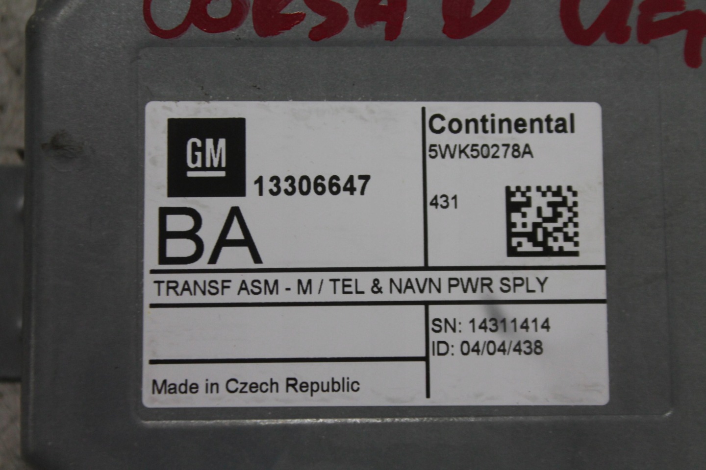 module control unit navigation devices 13306647 OPEL CORSA D LIFT 11-14