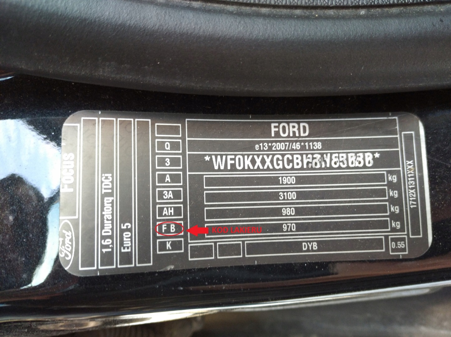 FORD FOCUS 3 III MK3 pillar threshold right 5D