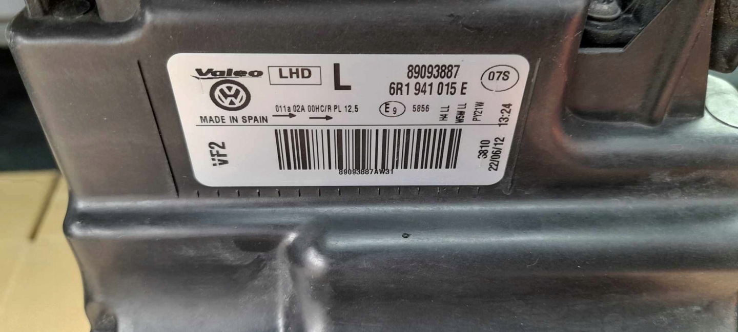 light left front VW POLO 6R 2010-2014 6R1941015E