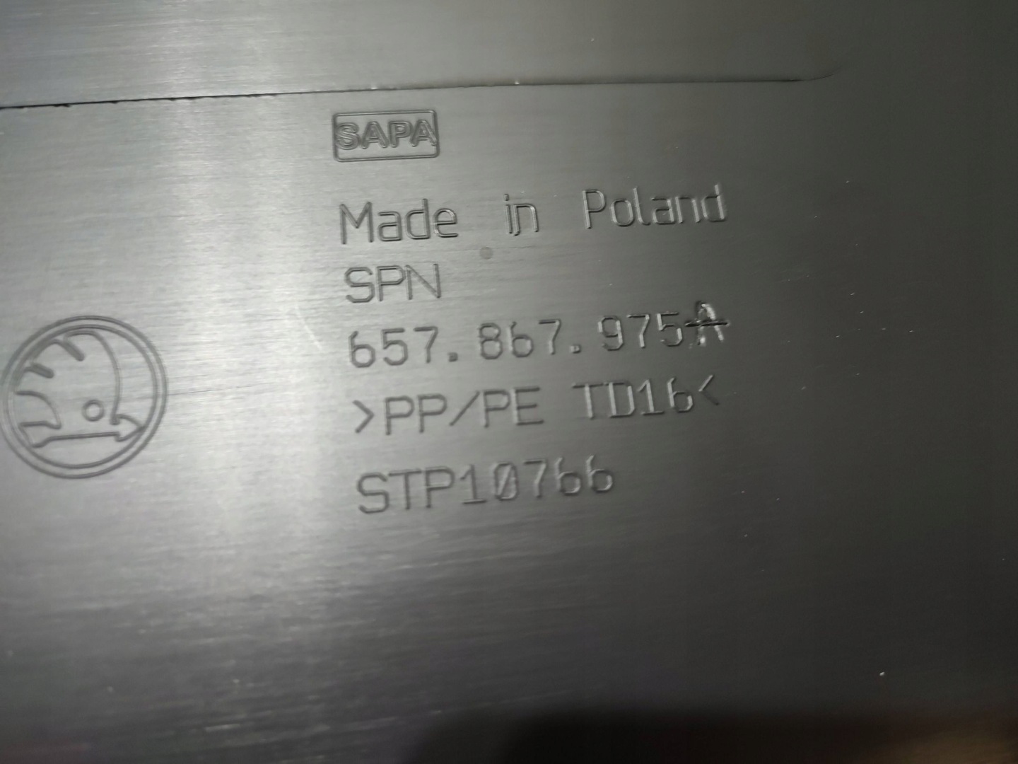 Skoda Scala 2020 Blende Abdeckung hinten heckklappe