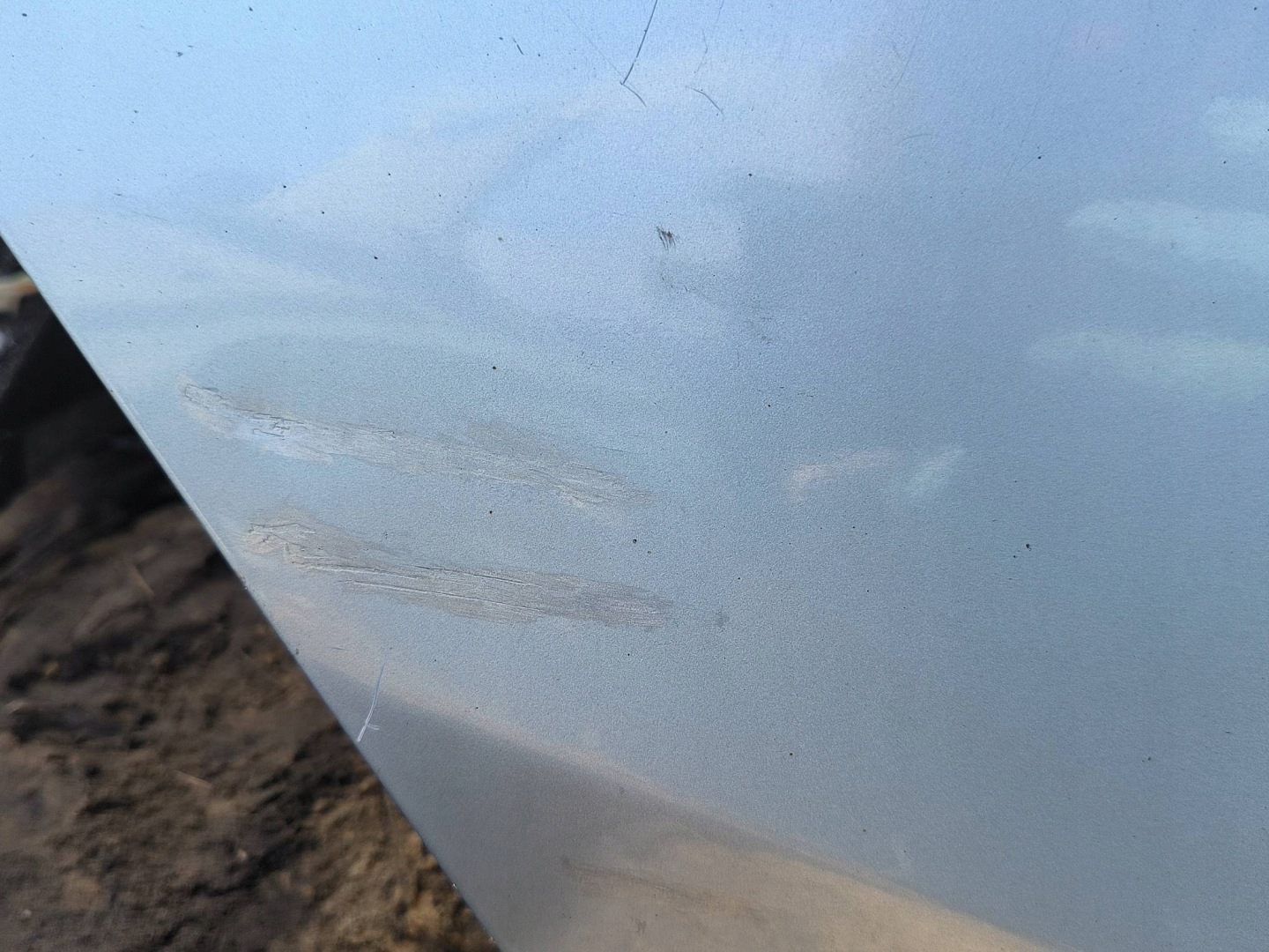 Tür rechts heck blaue MAZDA 2 II DE 5D
