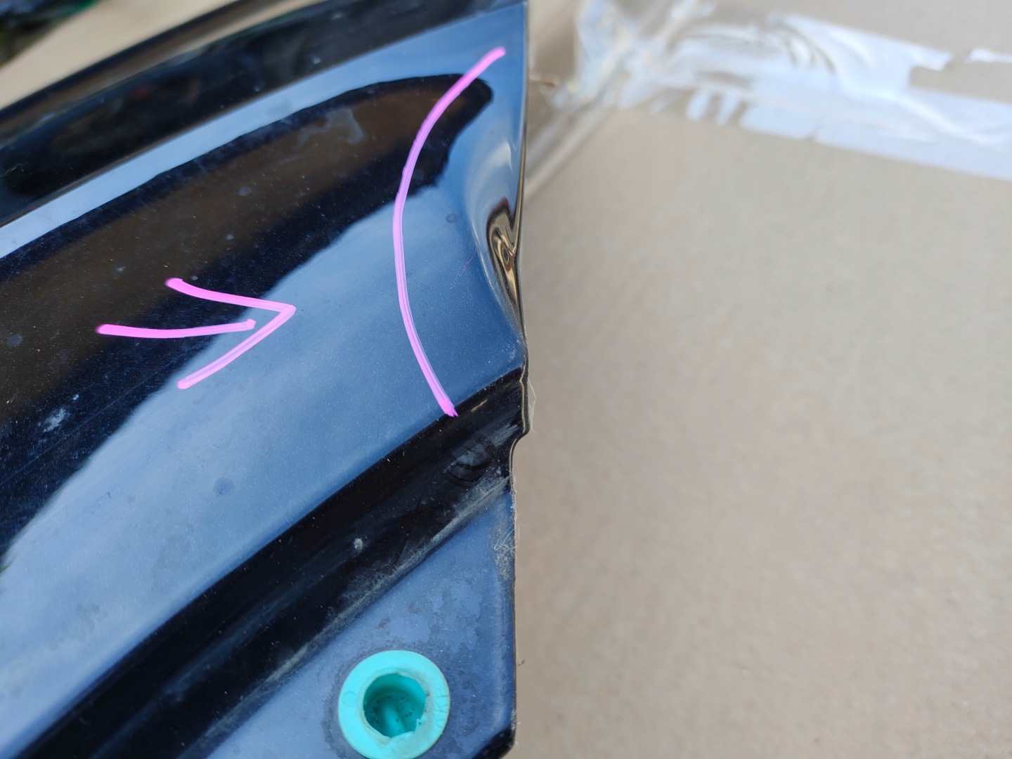 VW TOUAREG III fender right front ORYG front