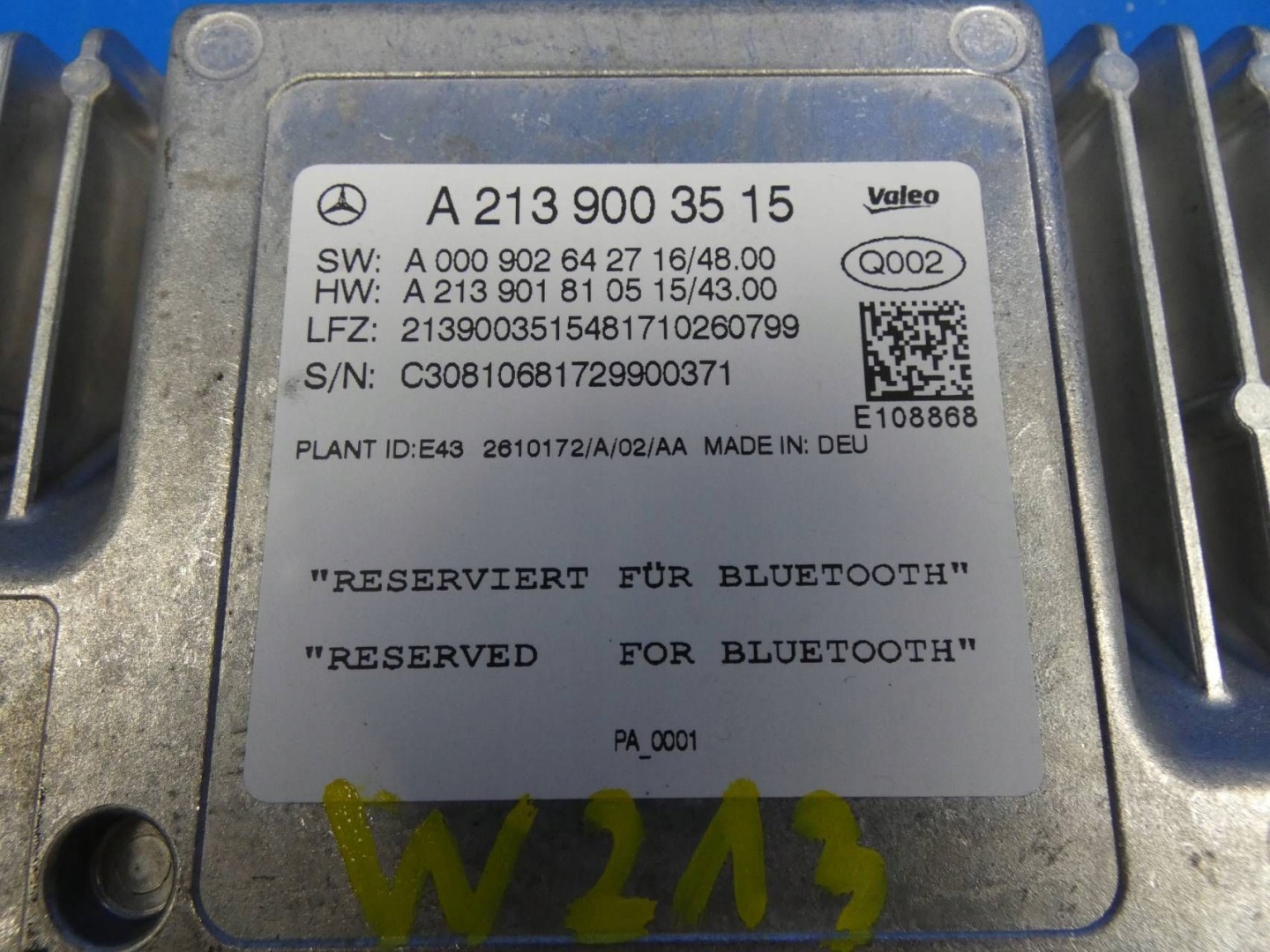 MERCEDES E KLASA W213 module control unit KAMERY