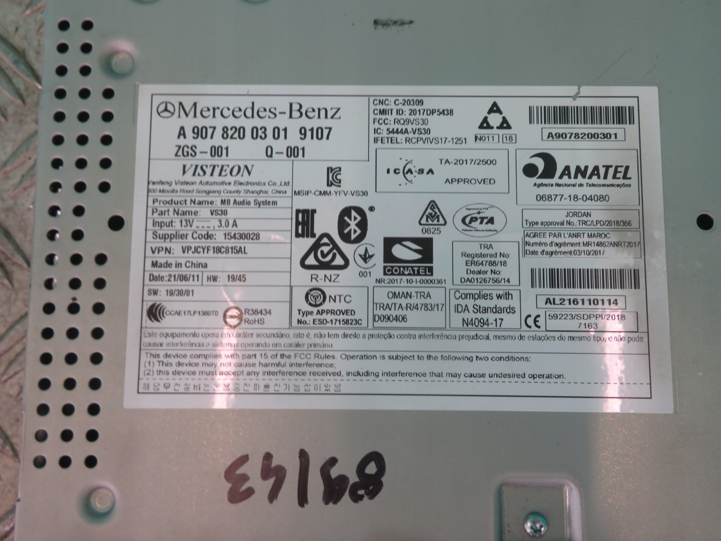 RADIO MERCEDES SPRINTER W906 A9078200301