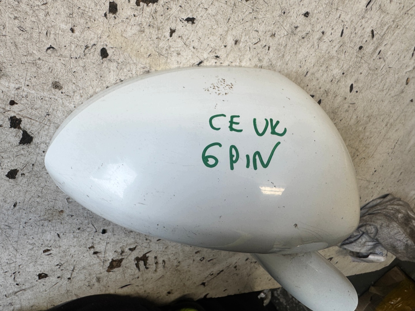 OPEL CORSA E mirror right 6 PIN ASYSTENT BIALE ANGIELSKIE UK