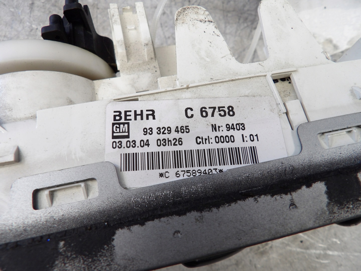 Opel Meriva A panel klími, klimatizaci 93329465 C6758