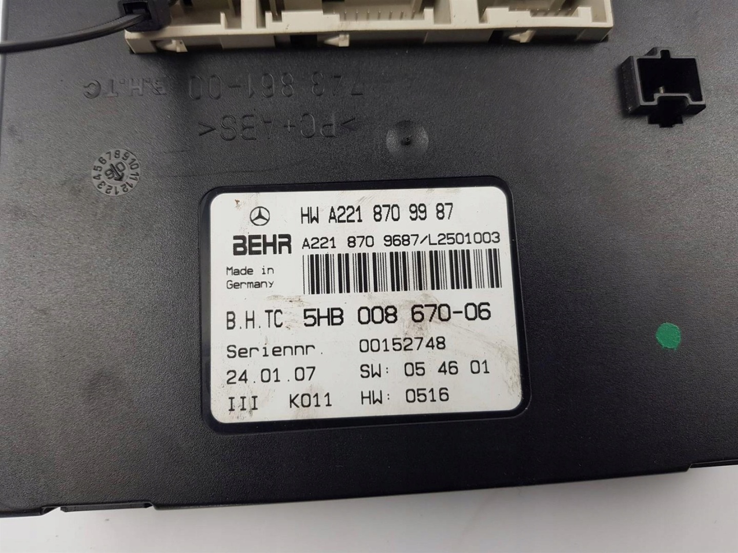 module A2218709987 MERCEDES - BENZ S 320