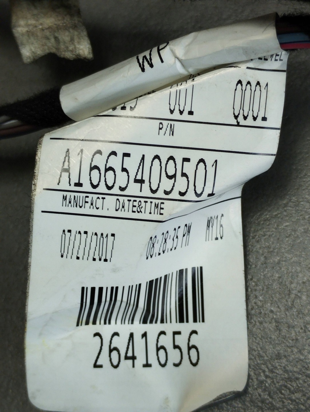Mercedes-Benz GLE W166 bundle upholstery right front A1665409501 UK