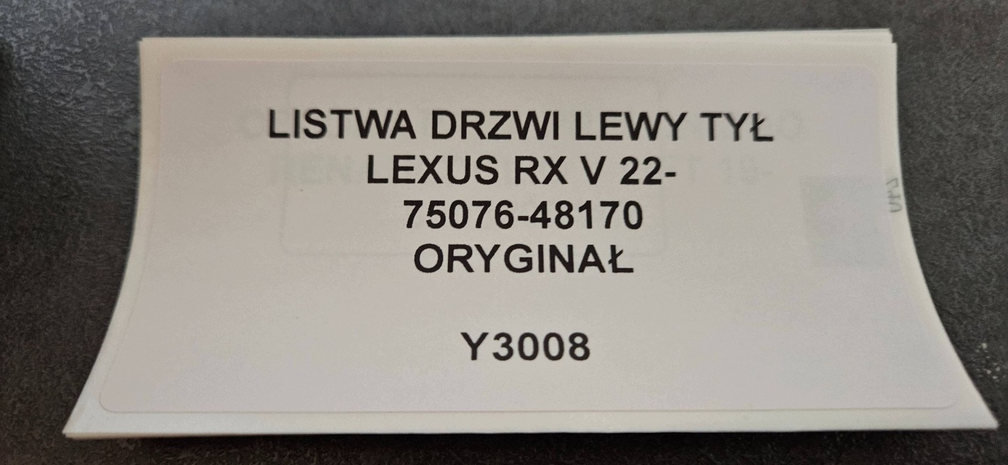 moulding door rear left side Lexus RX V 7507648170