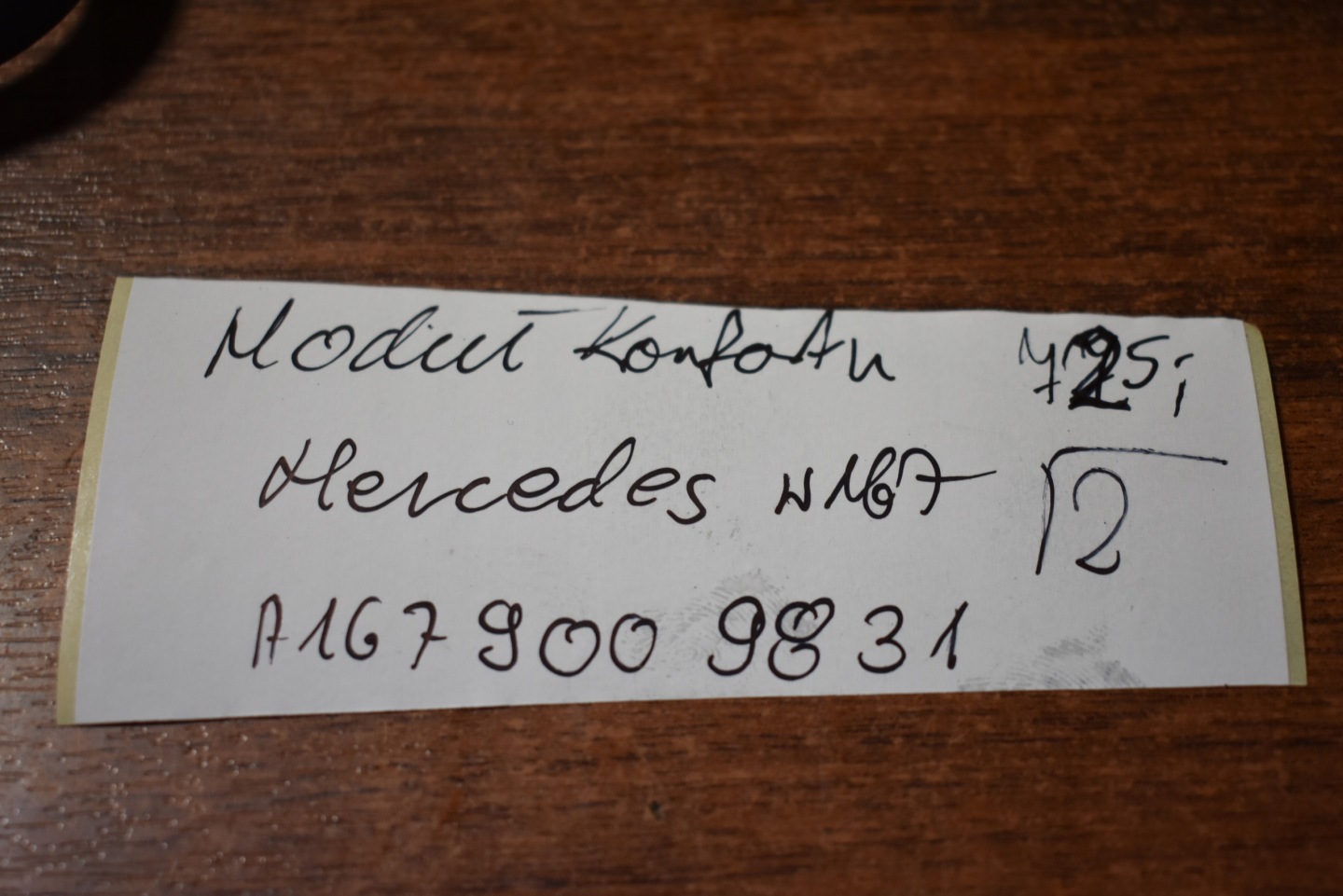 IDEALNY comfort control unit SAM MERCEDES W167 1 9