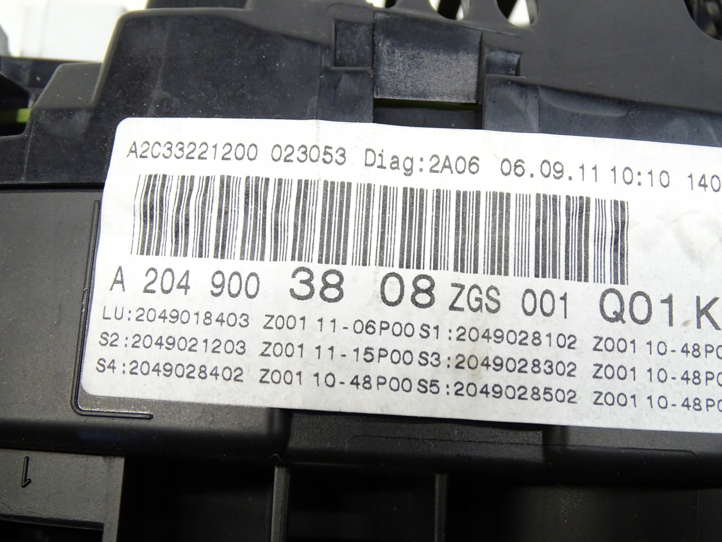 dials dials MERCEDES W204 ANGLIK A2049003808