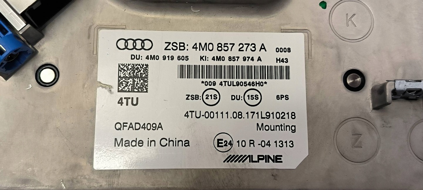 display PANEL 4M1035036 AUDI Q7 II 4M