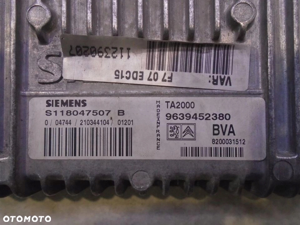 control unit gearboxes CITROEN C5 and 2.0 HDI 9639452380