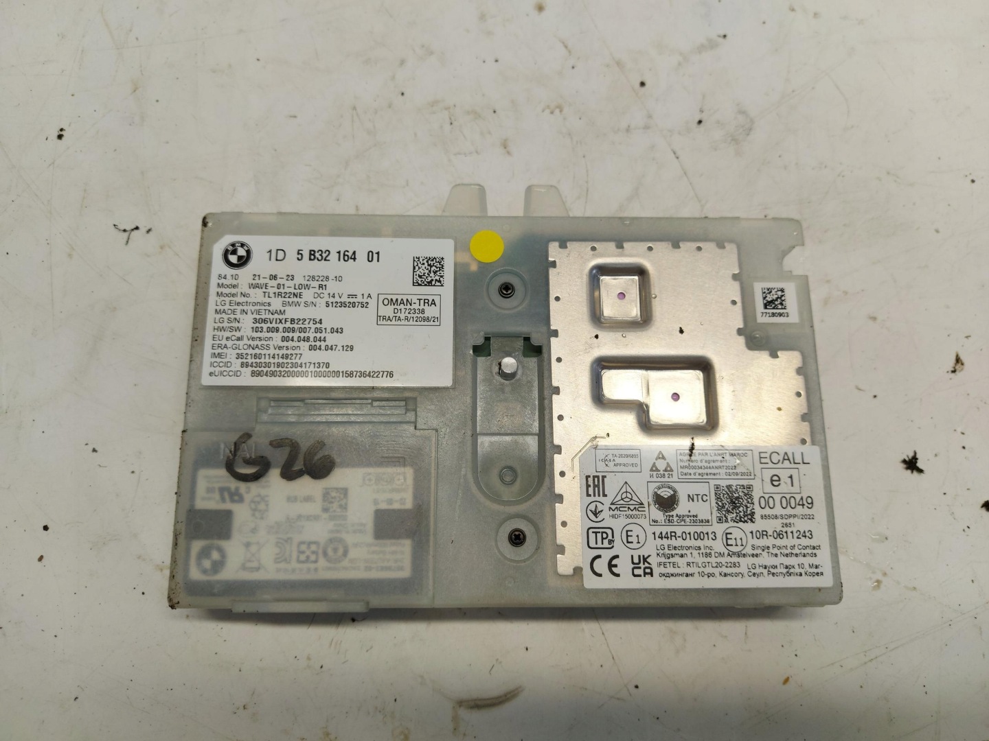 BMW i4 G26 4 GranCoupe, 2023 module control unit bluetooth 5b32164