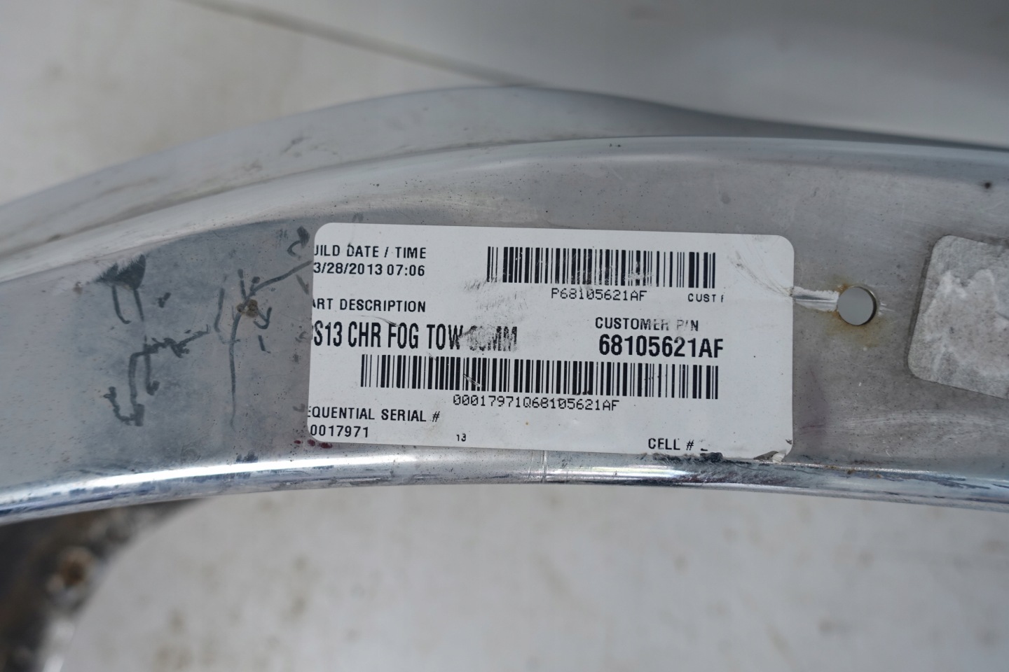 bumper front front DODGE RAM 1500 2013