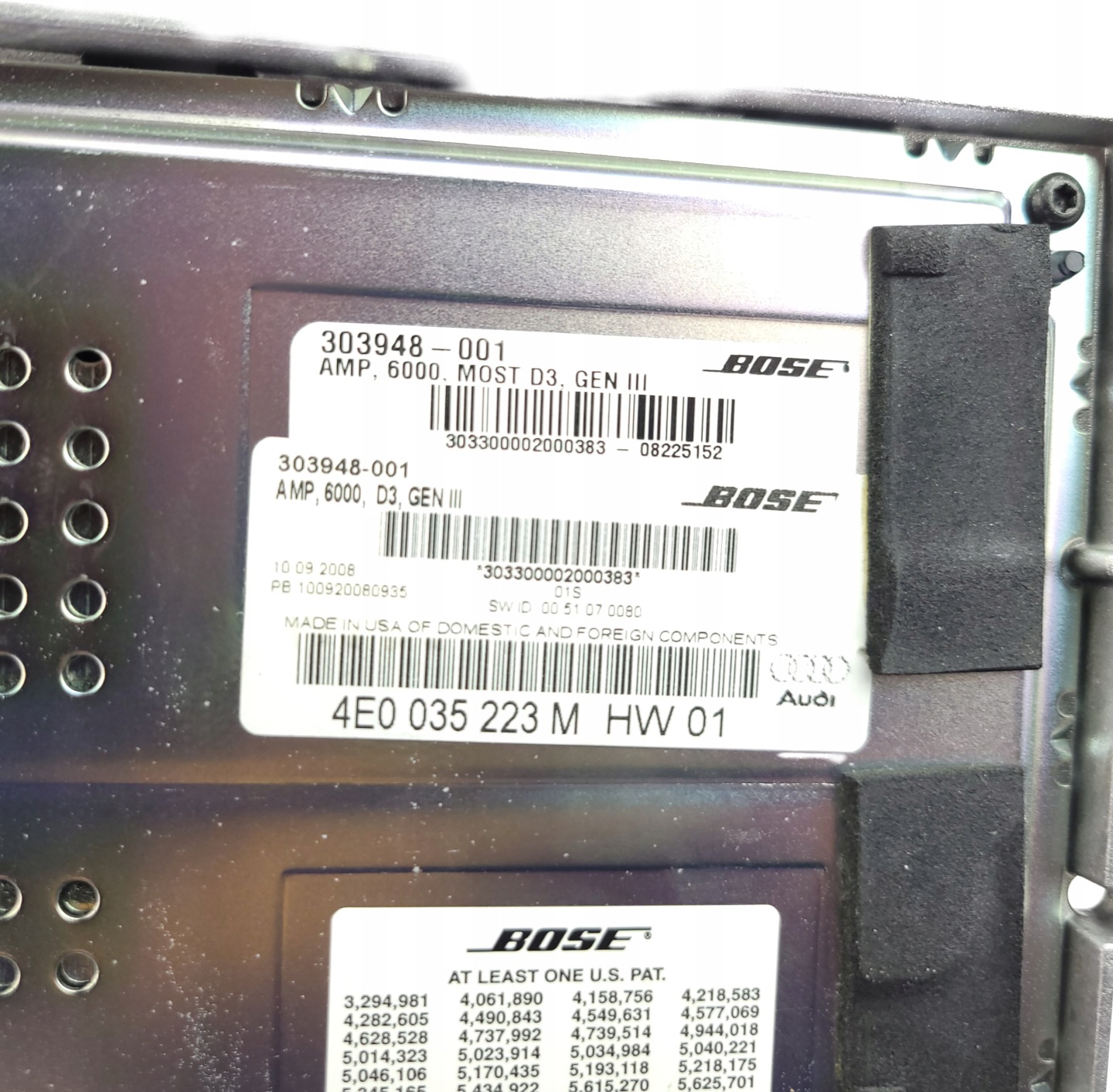 AUDI A8 D3 LIFT module control unit amplifier BOSE 3G HIGH 4E0035223M