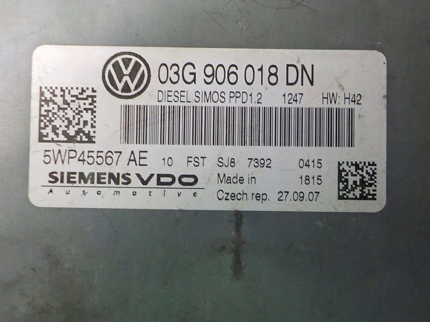 AUDI Computer Bedienteil 03G906018DN 5WP45567AE