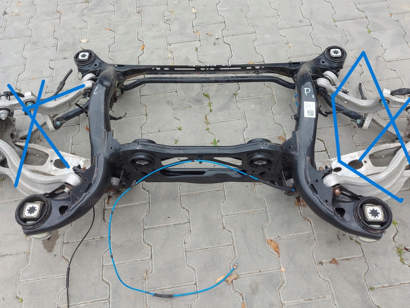 Audi Q8 E-TRON SUV 4KE subframe sider axle beam springing rear part rear 4ke505235r