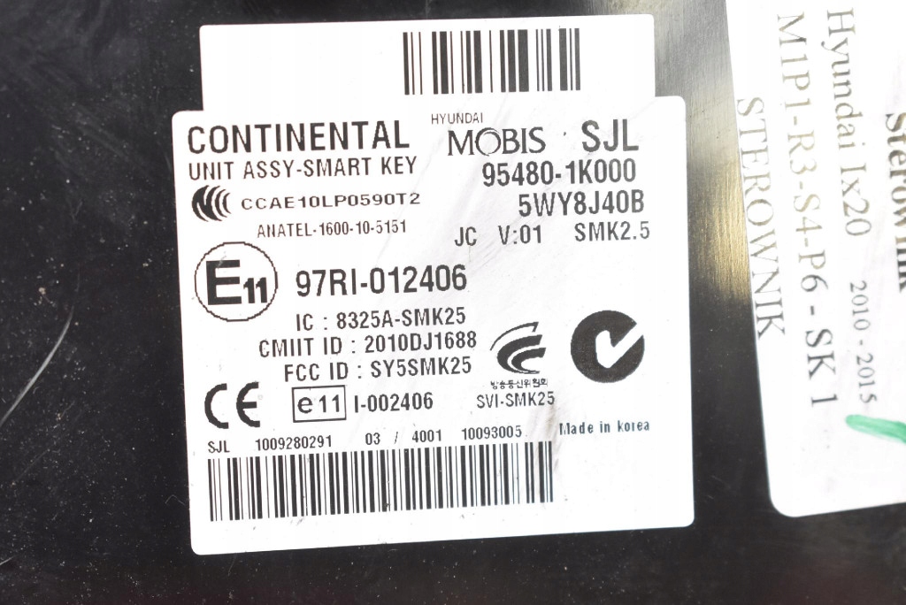 Unité de contrôle Module SMART KEY 95480-1K000 HYUNDAI IX20 1 et 10-15