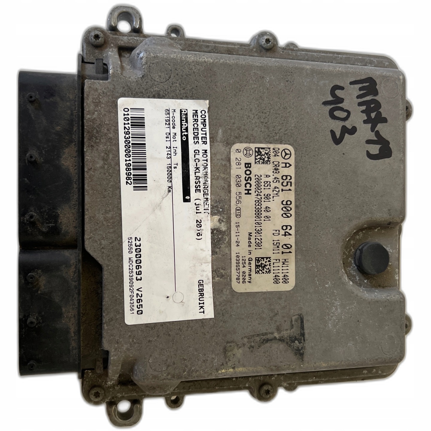 MERCEDES GLC 2.2 CDI A6519006401 A6519014001 0281030556 computer ECU