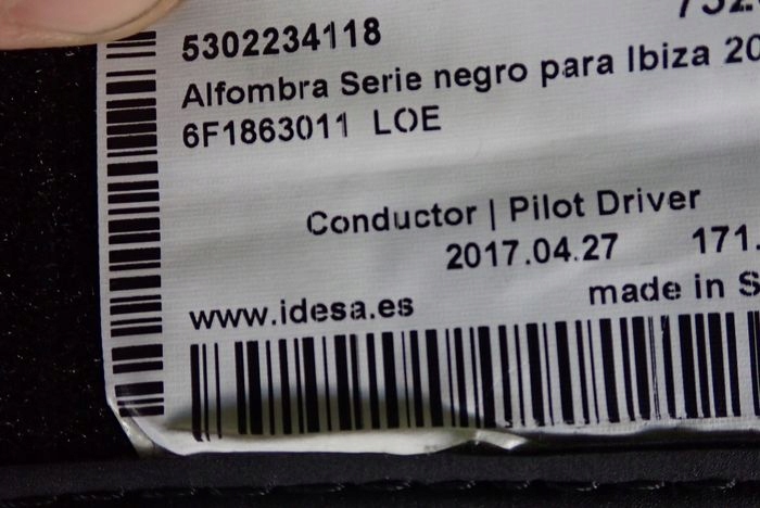 SEAT IBIZA V 17- mats samochodowe kpl