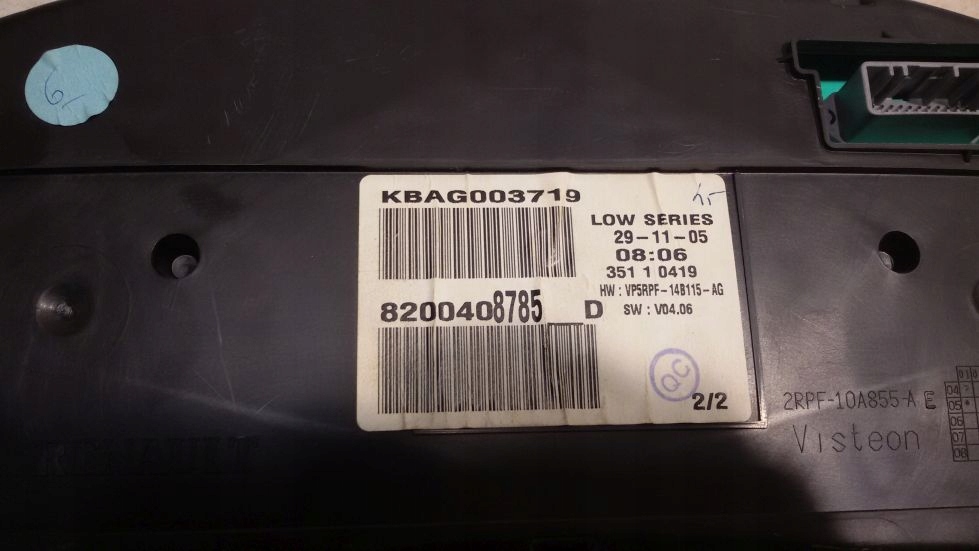 dials dials RENAULT MEGANE II 1.9 DCI 8200408785D
