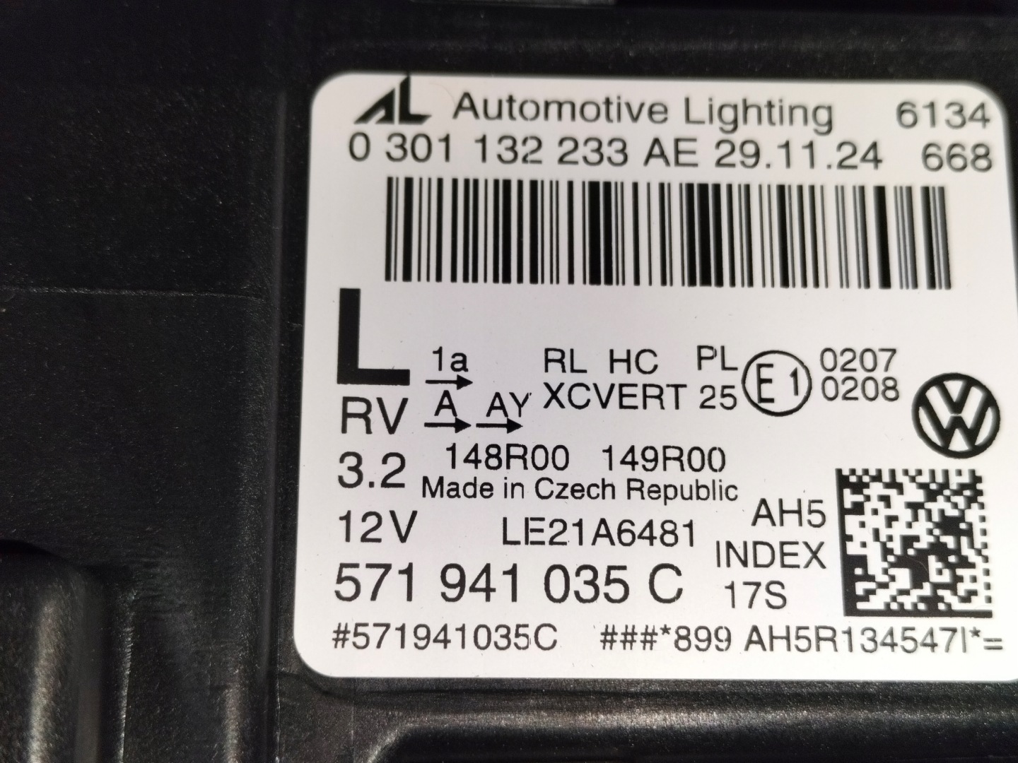 light front reflektor left VW TIGUAN 3 III 24- FULL LED