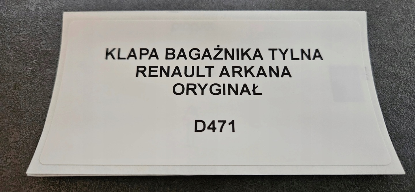trunk door boot rear RENAULT ARKANA original