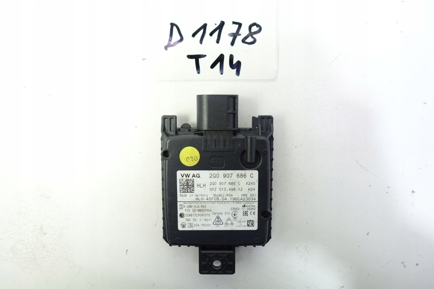 RADAR DISTRONIC SENSOR ACC VW PASSAT 2Q0907686C
